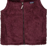 Age 12 Patagonia Vest - Large Burgundy Polyester