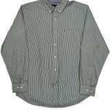 Tommy Hilfiger Striped Shirt - Medium Green Cotton