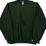Russell Athletic Sweatshirt - Large Green Cotton