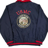 US Marine Corps The Bradford Exchange Reversible Windbreaker - Medium Blue Polyester