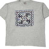 Cancer Center Run Oneita Single Stitch T-Shirt - XL Gray Cotton