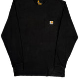 Carhartt Long Sleeve T-Shirt - Small Black Cotton