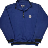 Chaps Ralph Lauren 1/4 Zip - Small Blue Cotton Blend