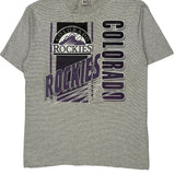 Colorado Rockies Competitor Single Stitch T-Shirt - Large Gray Cotton
