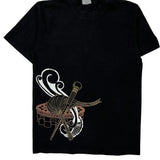 Sword And Shield Design Shaka Wear Graphic T-Shirt - Large Black Cotton