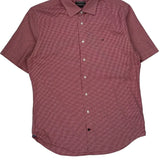 Tommy Hilfiger Checked Short Sleeve Shirt - Large Red Cotton