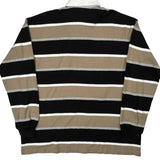 Perlis Striped Rugby Shirt - XL Black Cotton