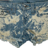 True Religion Denim Shorts - 30W UK 6 Acid Wash Denim