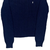 Ralph Lauren Sport Cable Knit Sweater - Large Navy Cotton