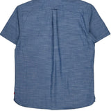 Levis Short Sleeve Shirt - Large Blue Cotton