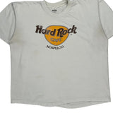 Hard Rock Cafe Graphic T-Shirt - Large White Cotton