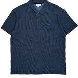 Lacoste Checked Polo Shirt - XL Blue Cotton
