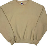 Russell Athletic Sweatshirt - XL Beige Cotton