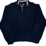 Tommy Hilfiger 1/4 Zip - XL Navy Cotton