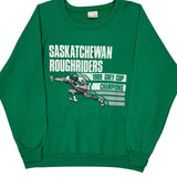 1989 Saskatchewan Roughriders Penmans Football Sweatshirt - XL Green Cotton