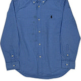 Age 7 Ralph Lauren Checked Shirt - Small Blue Cotton