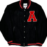 Letter A Rsq Varsity Jacket - Large Black Polyester