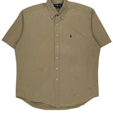 Blake Ralph Lauren Short Sleeve Shirt - Large Khaki Cotton