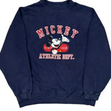 Mickey Cartoon Sweatshirt - 3XL Navy Cotton