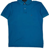 Tommy Hilfiger Polo Shirt - Large Blue Cotton