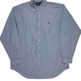 Blake Ralph Lauren Striped Shirt - Large Blue Cotton