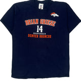 Denver Broncos Nfl T-Shirt - Large Navy Cotton