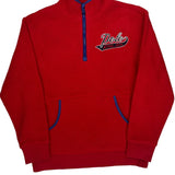 Athl. Div. Polo By Ralph Lauren 1/4 Zip Fleece - Small Red Polyester