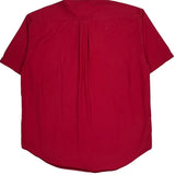 Tommy Hilfiger Short Sleeve Shirt - Large Red Cotton