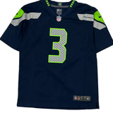 Seahawks Nike #3 Wilson Football Jersey - Large Navy Polyester