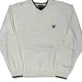 Chaps Ralph Lauren Sweater - Large White Cotton