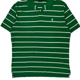Polo By Ralph Lauren Striped Polo Shirt - XL Green Cotton