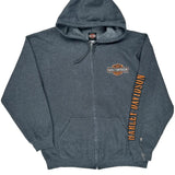 Harley Davidson Graphic Hoodie - XL Gray Polyester