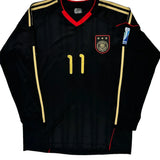 Germany National Team Adidas 2010-11 Away Long Sleeve Football Shirt - Large Black Polyester