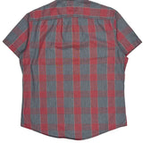 Tommy Hilfiger Checked Short Sleeve Shirt - Large Gray Cotton