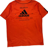 Three Stripe Life Adidas Graphic Jersey - Large Orange Polyester