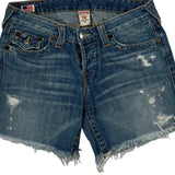 True Religion Denim Shorts - 30W US 4 Blue Denim
