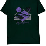 Myrtle Beach Fruit Of The Loom Single Stitch T-Shirt - Large Green Cotton