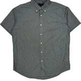 Tommy Hilfiger Striped Short Sleeve Shirt - XL Gray Cotton