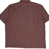 Levis Checked Short Sleeve Shirt - XL Red Cotton