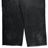 Tommy Hilfiger Denim Wide Leg Carpenter Pants - 37W 30L Black Cotton