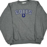 Indianapolis Colts Nfl Sweatshirt - Large Grey Cotton Blend