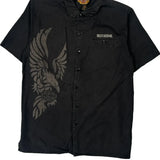 An American Legend Harley Davidson Graphic Short Sleeve Shirt - Medium Black Cotton