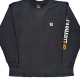 Carhartt Long Sleeve T-Shirt - XL Black Cotton
