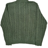 Polo By Ralph Lauren Cable Knit 1/4 Zip - XL Green Wool Blend