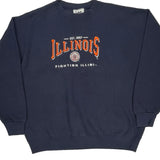 Fighting Illini Lee Sport College Sweatshirt - XL Navy Cotton