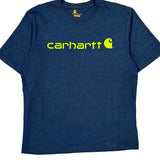 Carhartt T-Shirt - Large Blue Cotton