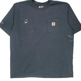 Carhartt T-Shirt - XL Blue Cotton