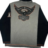 Motorcycles Harley Davidson Graphic 1/4 Zip - XL Black Cotton