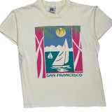 San Francisco Americas Finest Single Stitch T-Shirt - Large Cream Cotton