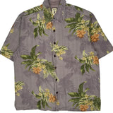 Jamaica Jaxx Floral Hawaiian Shirt - Medium Green Silk